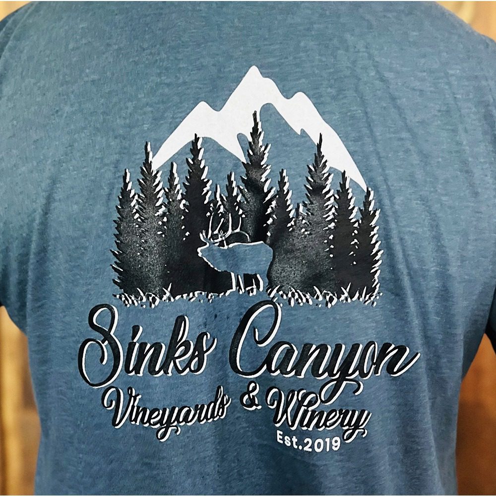Elk Sinks Canyon Logo - Steel Blue
